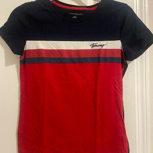 Tommy Hilfiger Red and Blue T-Shirt